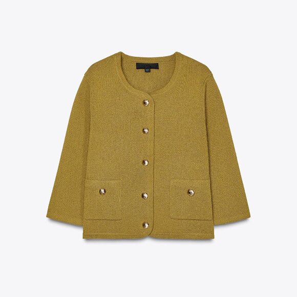 Zara Coordinated Knit Cardigan and Skirt Set - Pistachio - Picture 2 of 4